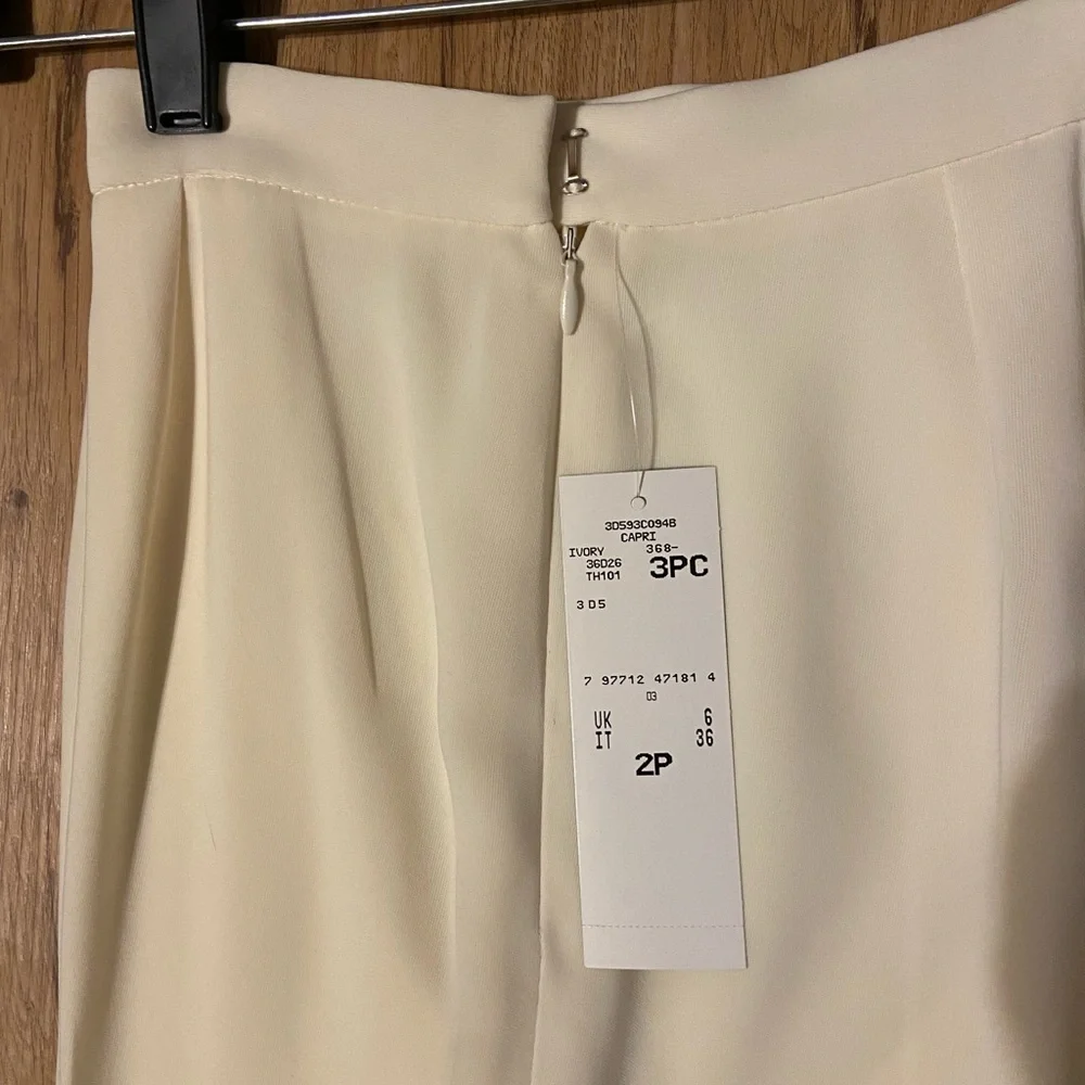Kasper NWT Timeless Style: Vintage 2P Cream-colored fully-lined pants. - Picture 9 of 10